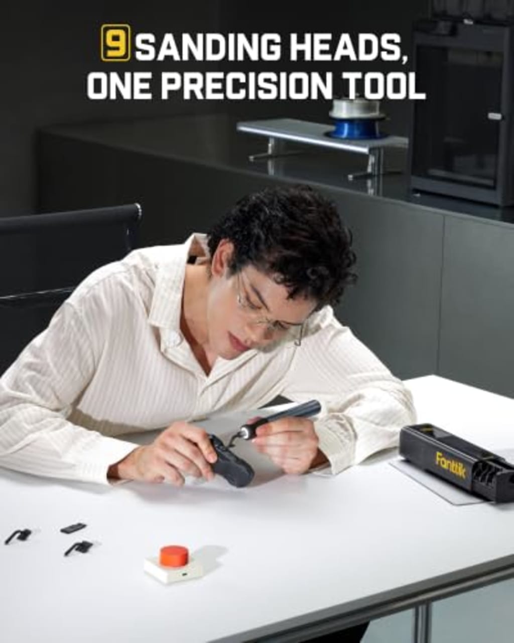 Sanding a 3D printed model